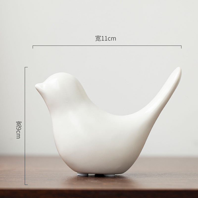 Nordic Minimalist Ceramic Bird Sculpture