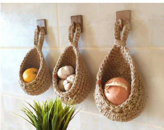 Hanging Wall Fruit & Vegetable Baskets