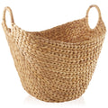 Large Woven Water Hyacinth Laundry Boat Basket