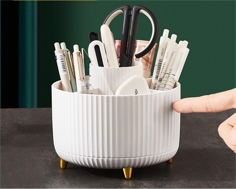 Rotating Luxury Desk Organizer — Large Capacity