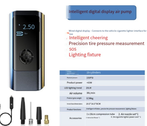 Wireless Tire Inflator for Cars