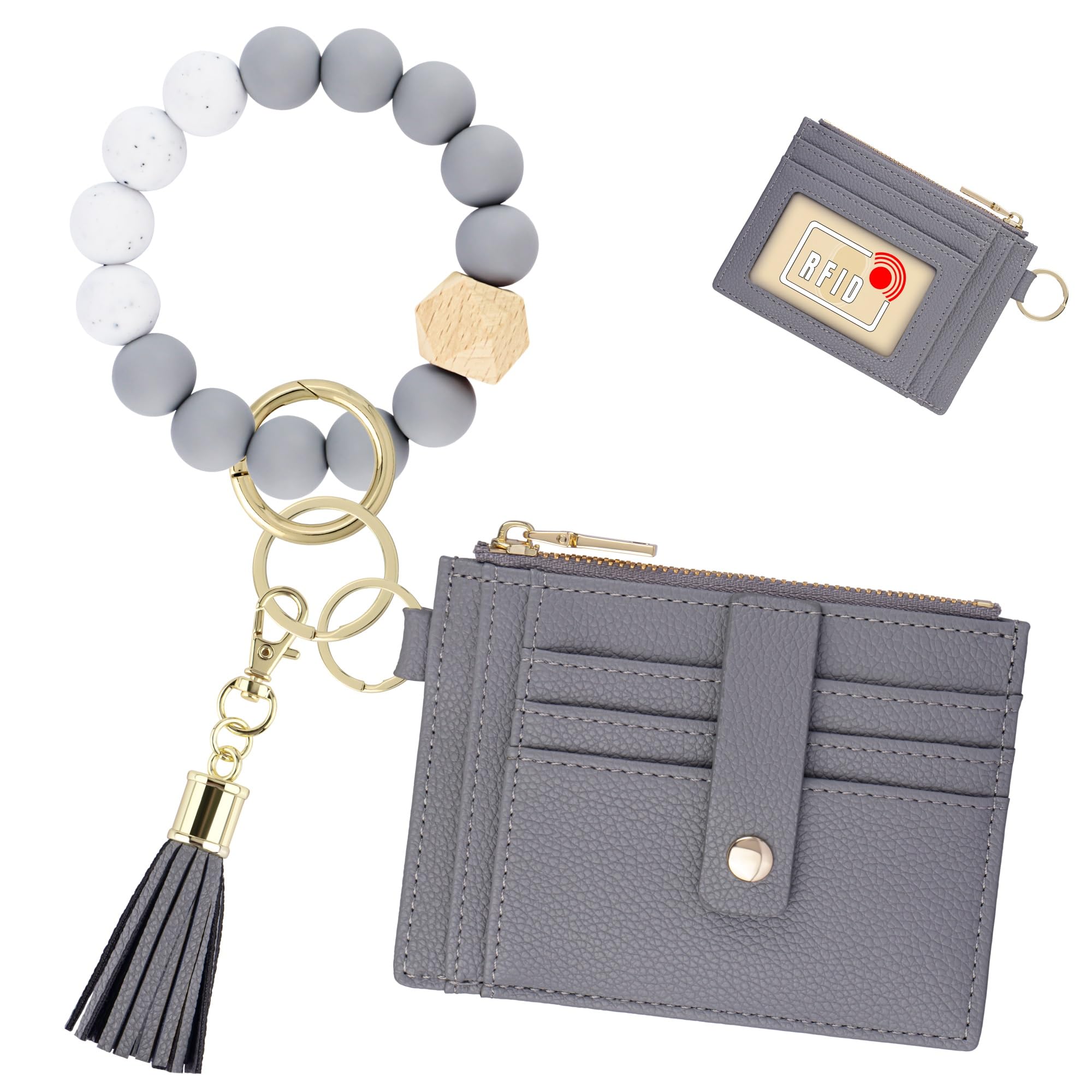 RFID Wristlet Keychain Wallet