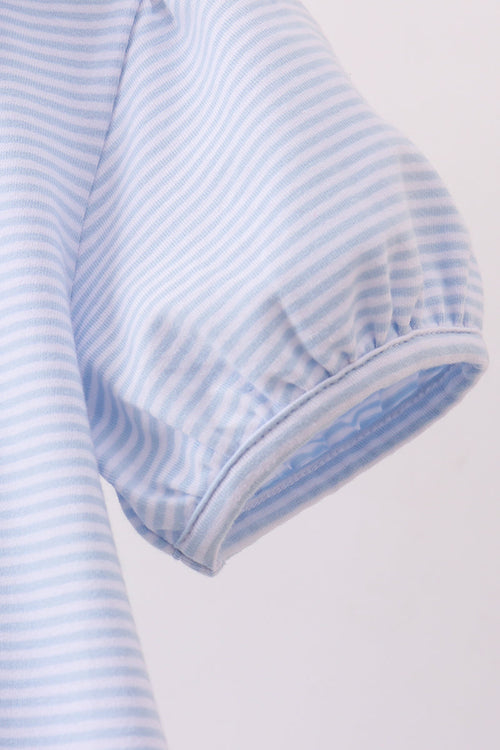 Blue School Applique Dress