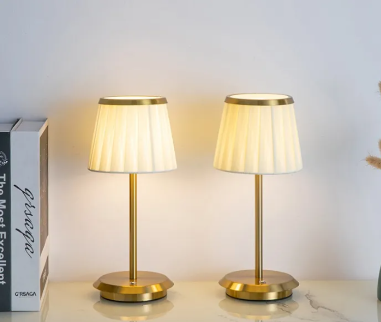 Touch-Control Fabric Table Lamp with 3 Light Modes