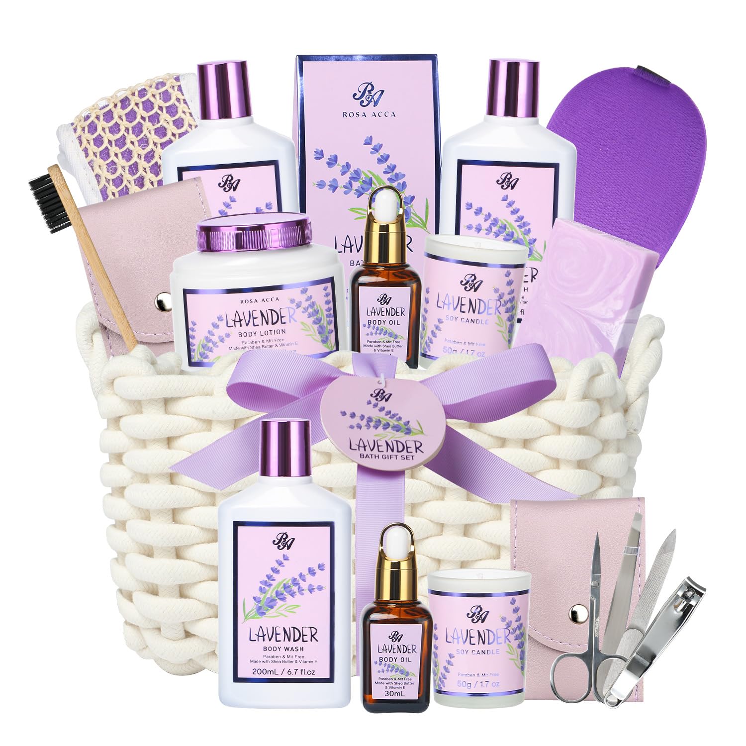 Lavender Spa Gift Basket — 12 Piece