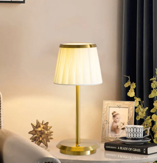Touch-Control Fabric Table Lamp with 3 Light Modes