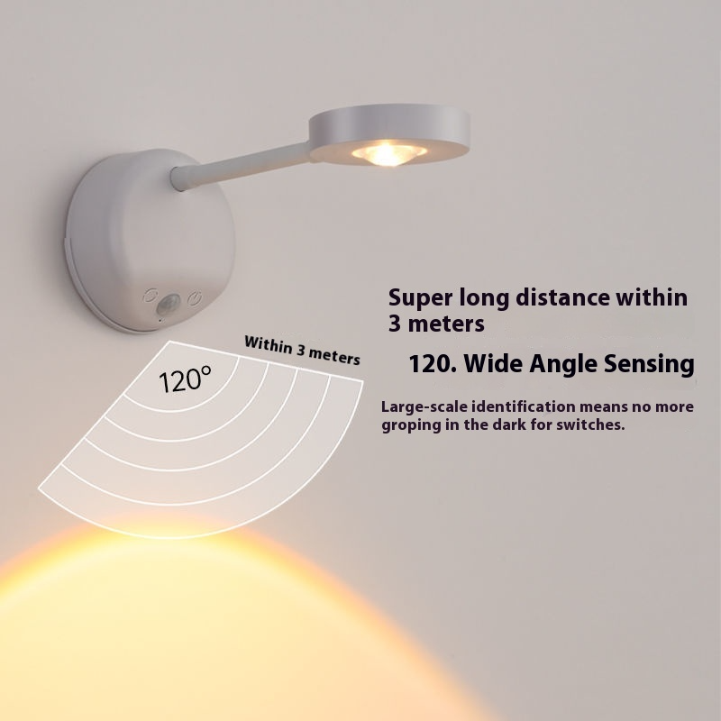 Motion Sensor Wall Lamp with Remote