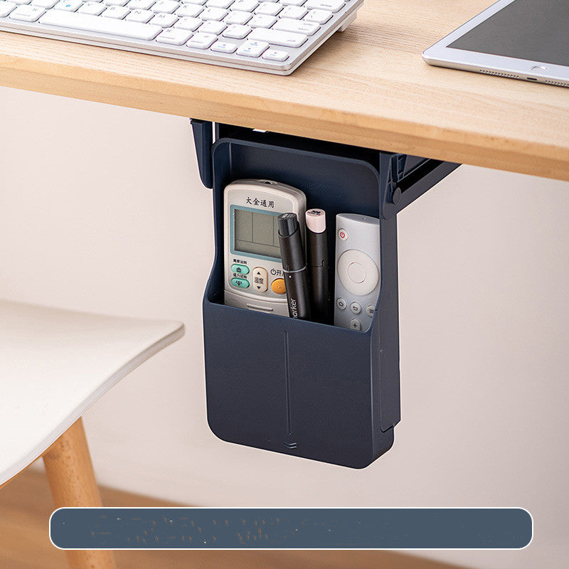 Sleek Adhesive Under Desk Organizer