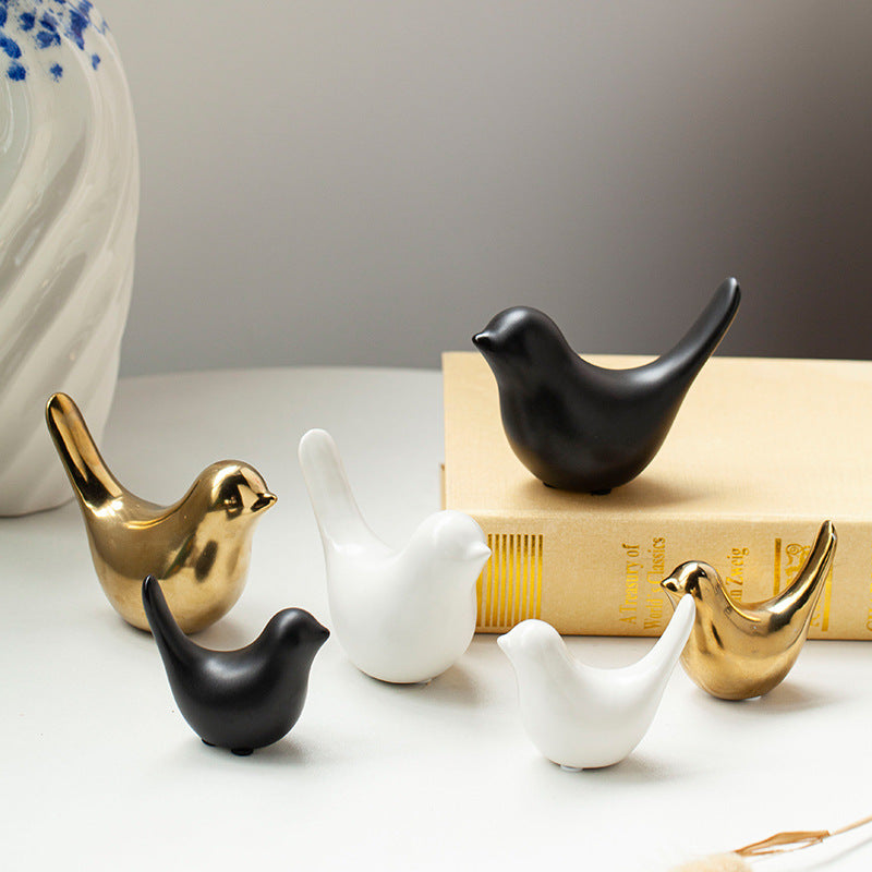 Nordic Minimalist Ceramic Bird Sculpture