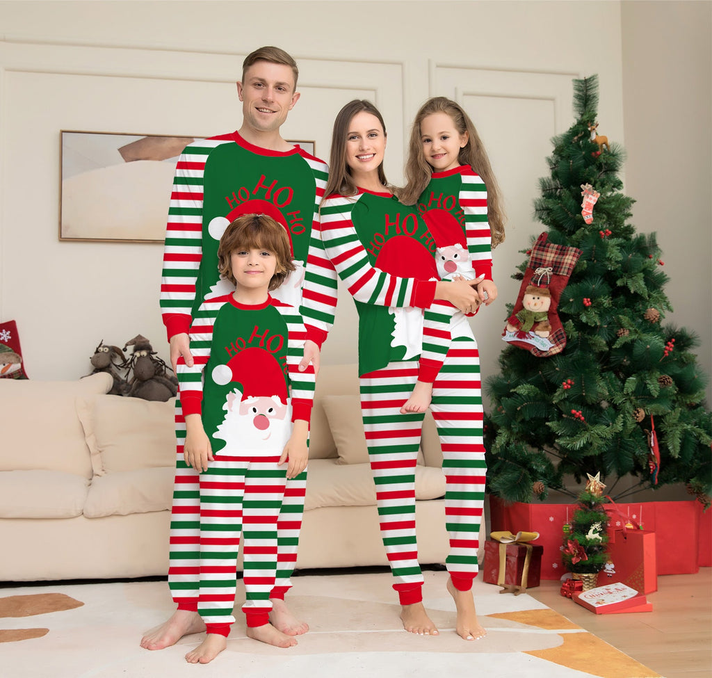 Family Christmas Pajamas — Red Stripe Matching Set