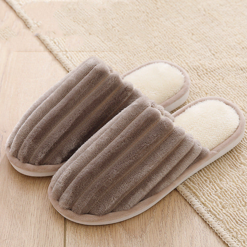 Seasonal Plush Couple Slippers — Baotou Style