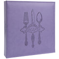 Family Recipe Binder with PU Leather Cover — Purple