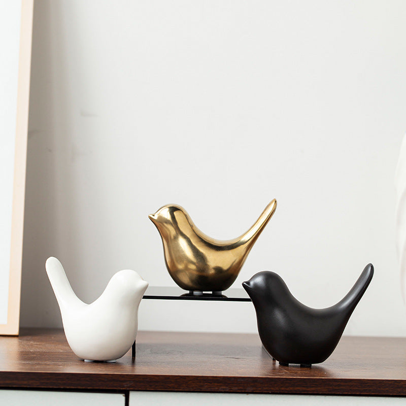 Nordic Minimalist Ceramic Bird Sculpture