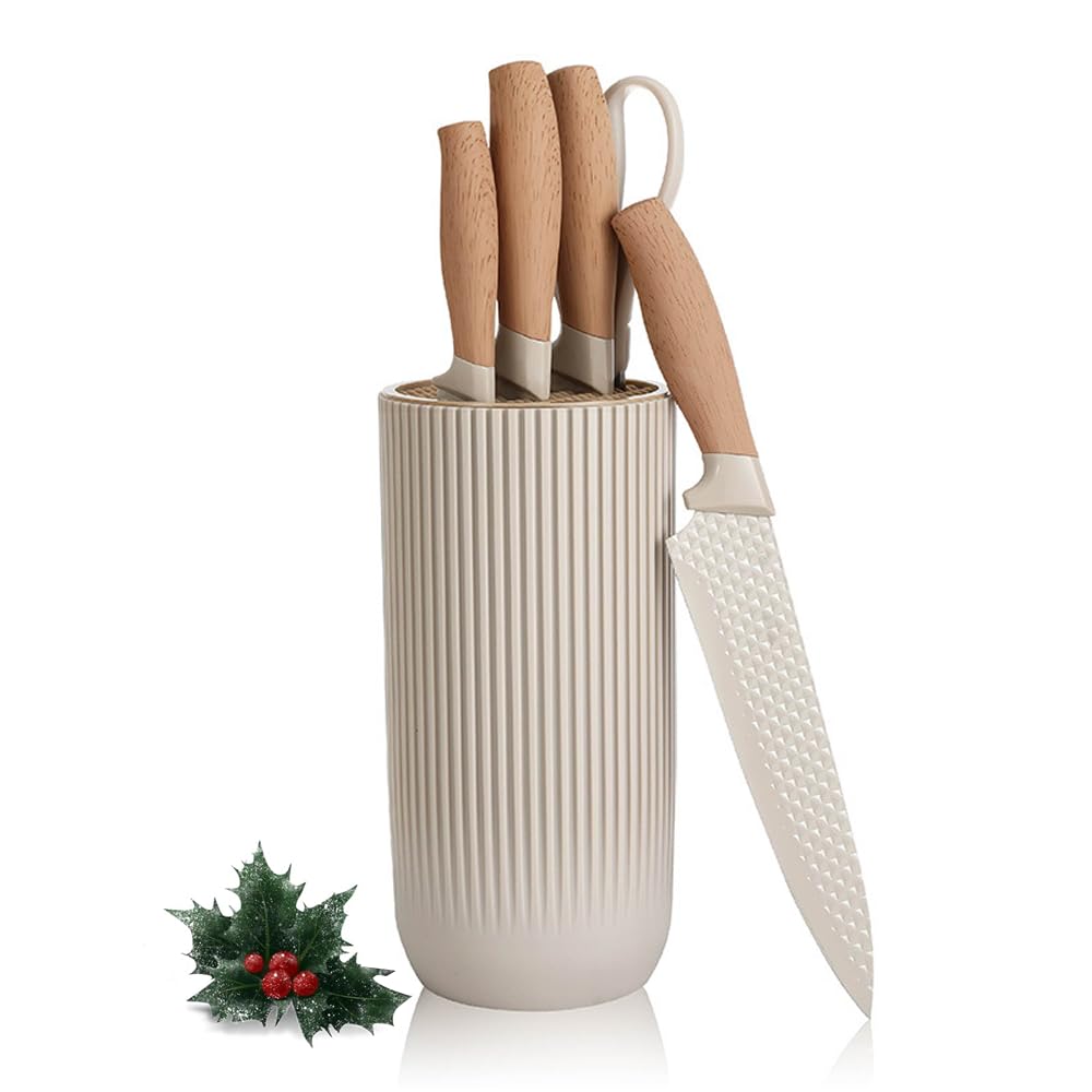 6-Piece Kitchen Knife Set with Block