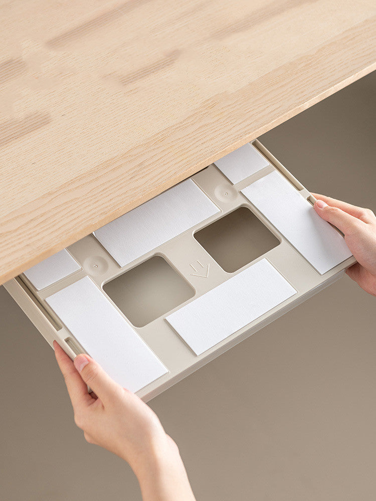 Sleek Adhesive Under Desk Organizer