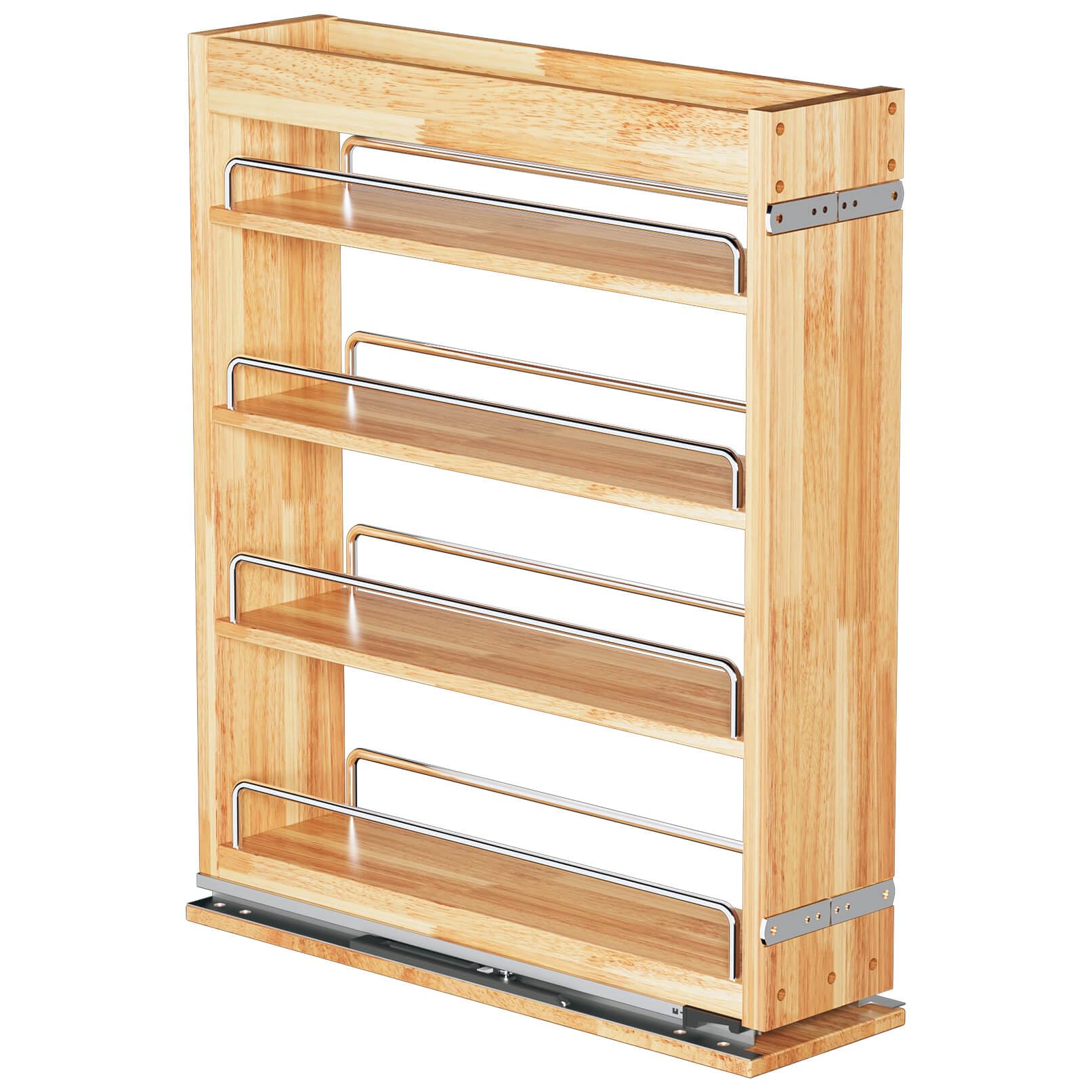 4-Tier Pull-Out Cabinet Spice Rack