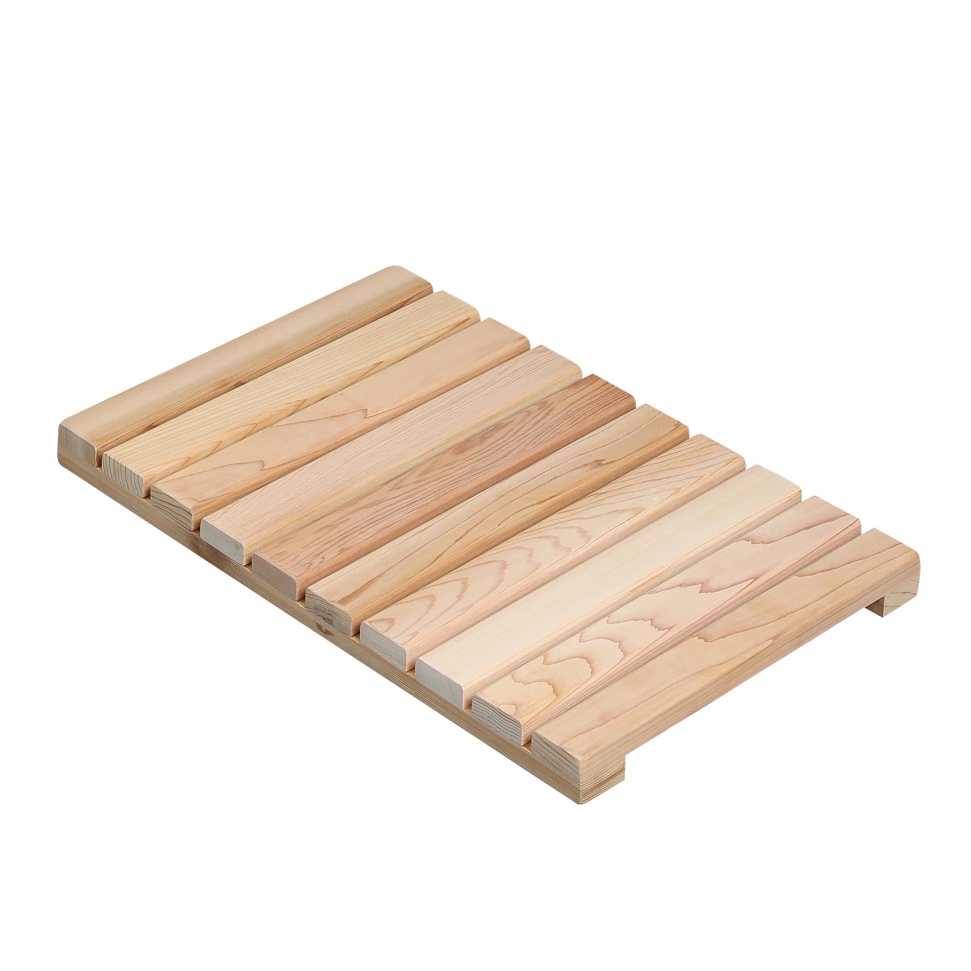 Cedar Wood Shower Mat — Non-Slip, 20x13 Inch
