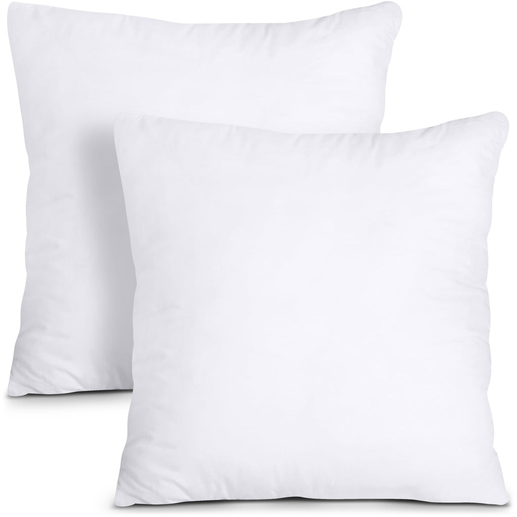 White Throw Pillow Inserts — 2 Pack, 18x18