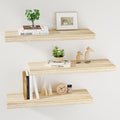 Solid Wood Floating Wall Shelf — 17 Inch
